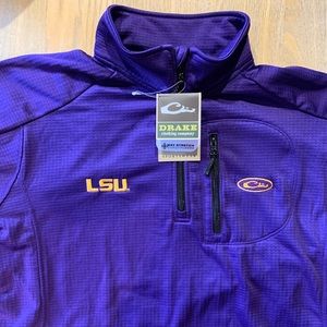 LSU DRAKE Clothing Company 3/4 zip pullover size L